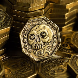 Memento Mori Brass Coin | Memento Vivere Reminder Stoic Gift