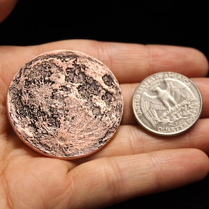 Moneda de cobre Superluna de Sangre - Grande 1,5 pulgadas