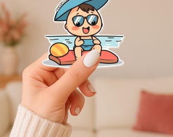 かわいい夏のステッカー - プランナー用クリップアート、21個のPNGファイル（デジタルダウンロード）