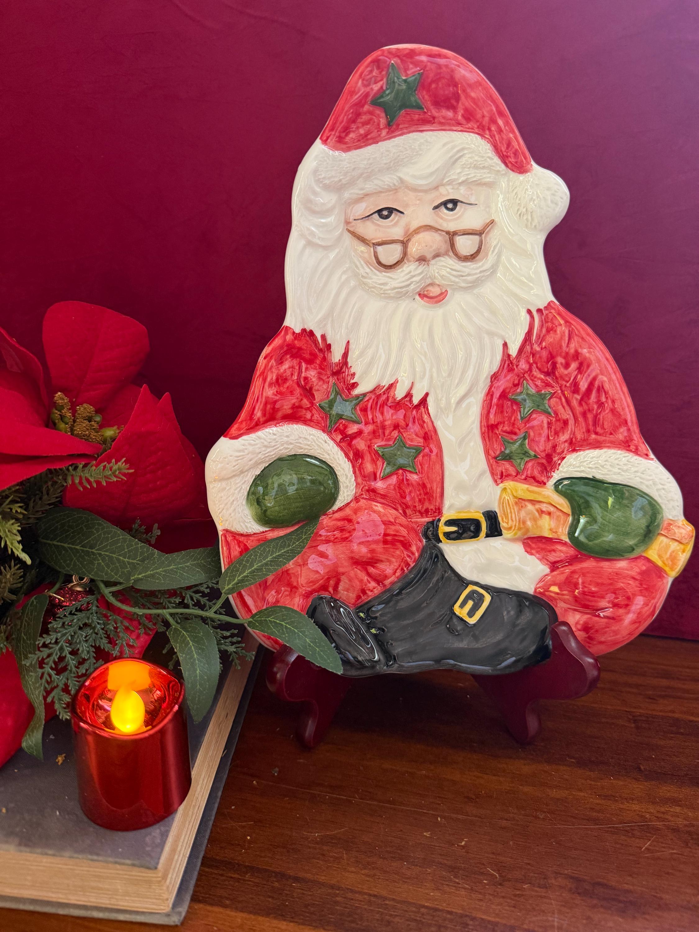 Vintage Santa Plate - Etsy
