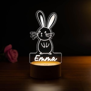 Custom Name Night Light, Nursery Baby Lamp Gifts, Personalized Night Light, Night Light for Kids