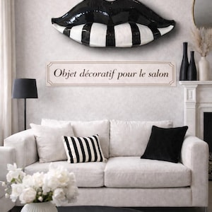 Black Lips Wall Decor, Modern Home Design,