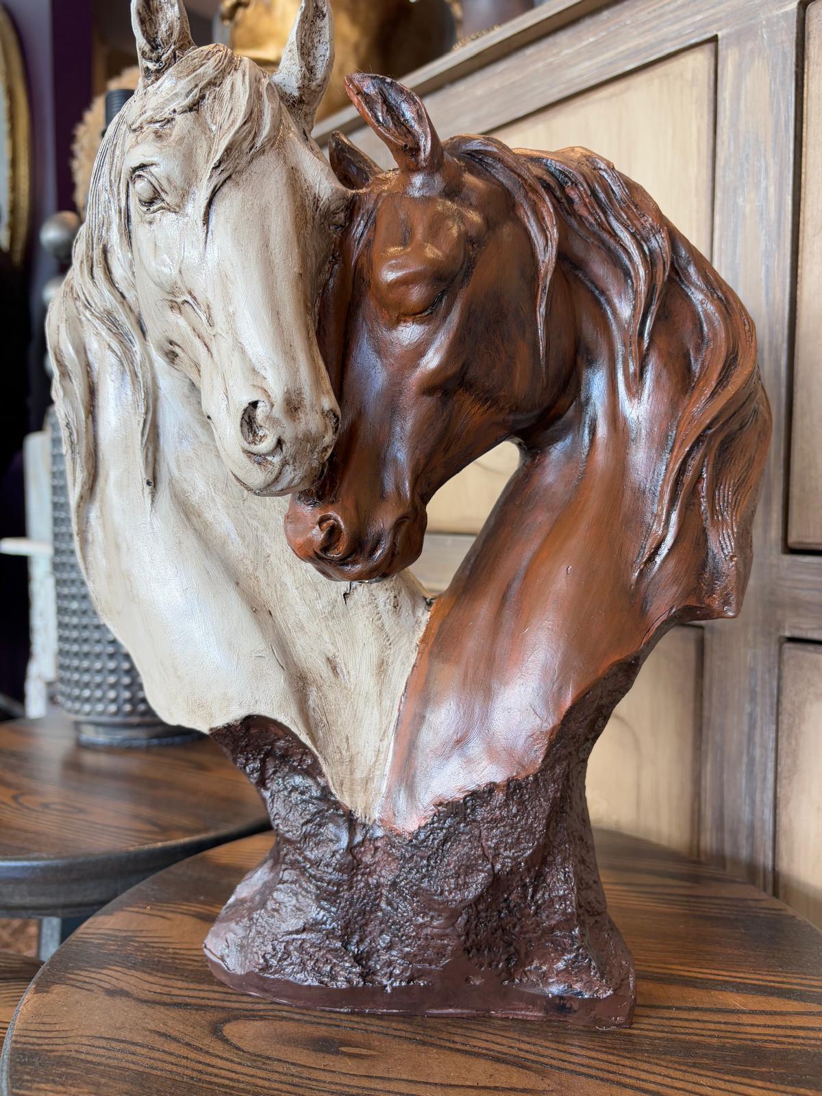 Tableau Bas Relief Etain Tête De Cheval