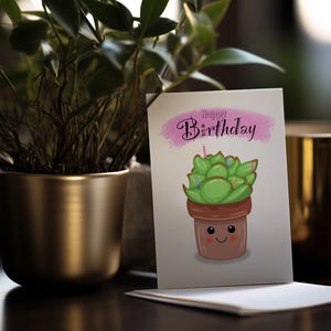 Cartão Postal Minimalista de Plantas – Arte Botânica Moderna para Anotações e Decoração