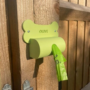 Personalised Dog Poo Bag Wall Mounted Dispenser/Holder