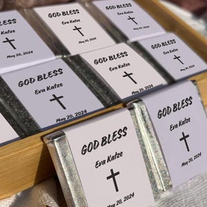 50 Pcs Personalized Baptism Chocolate, Christening Chocolate Gift, Baptism Chocolate , Holy Communion Chocolate Favors, Custom Baptism