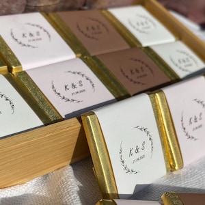 50 Pcs Wedding Chocolate, Personalized Wedding Favors, Custom Chocolate Gift, Elegant Chocolate Favors for Guests, Engagement Chocolate