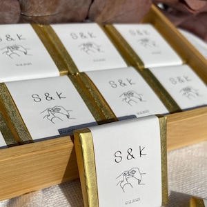 50 Pcs Wedding Chocolate, Personalized Wedding Favors, Custom Chocolate Gift, Elegant Chocolate Favors for Guests, Engagement Chocolate