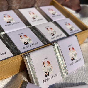 50 Pcs Wedding Chocolate, Personalized Wedding Favors, Custom Chocolate Gift, Elegant Chocolate Favors for Guests, Engagement Chocolate