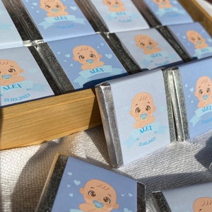 50 Pcs Baby Shower Chocolate, Personalized Baby Chocolate, Custom Chocolate Favors, Christening Chocolate, Birthday Favor, Baby Shower Gift