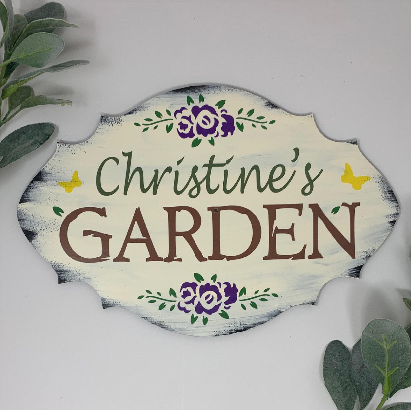 Grandma's GARDEN Decorative Sign W/stake/garden Sign/wood Etsy