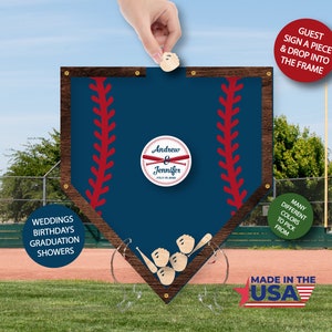Home Plate - Guestbook - Alternative - Top Drop - Wedding - Birthday - Showers - Graduation -250 guest