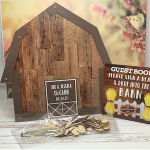 Rustic Barn/Wedding/Birthday Party/Top Drop Frame/Guest Book/Unique/Alternative/Barn/Barn Animals/Farm/Themed Shower/Farm Theme/150 Guest