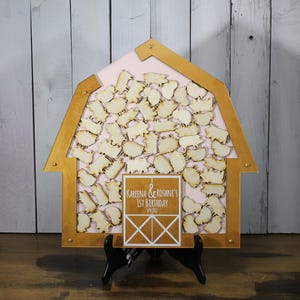 Barn/Baby Shower/Birthday Party/Top Drop Frame/Guest Book/Unique/Alternative/Barn/Barn Animals/Farm/Themed Shower/Farm Theme