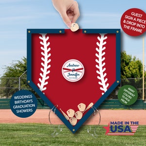 Home Plate - Guestbook - Alternative - Top Drop - Wedding - Birthday - Showers - Graduation