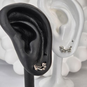 925 Sterling Silver Dachshund Sausage Dog Stud Earrings Gold and Silver