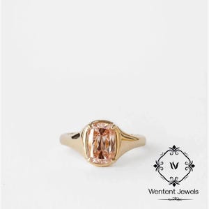 1.90ct Elongated Cushion Cut Engagement Ring | Bezel Set Wedding Ring | 14K Solid Gold Solitaire Ring | Anniversary Ring | Gift For Her