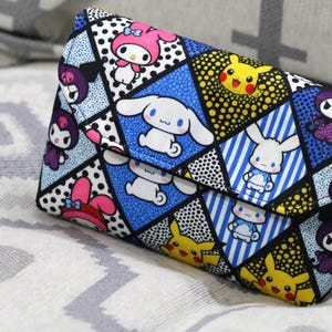 Sanrio x Pokemon 3DS Carrying Case – Kawaii Cinnamoroll Kuromi Pikachu Pouch, Custom Size for Switch/DS Series
