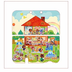 Peut inclure: Une scène artisanale en papier coloré représentant une maison au toit rouge et divers personnages de dessins animés. La scène comprend un arc-en-ciel, des arbres et un jardin avec un vélo et une fontaine. Le thème général est un village animé et ludique.