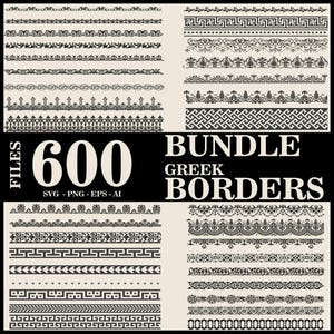 600 Files Greek Decorative Border Bundle | Decorative Elements Svg | Decorations Svg | Design Elements Svg | Design Elements Svg |Border Svg