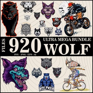 920 Files Wolf Mega Bundle | Wolf Png | Wild Animal Svg | Wolf Clipart | Cute Wolf Vector | Funny  Wolf Svg | Angry Wolf Svg | Wolf Head Svg