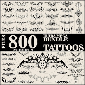 800 Dateien Tribal Tattoo Mega Bundle | Tribal Tattoo | Stammes- Vektor | Stammes- Tattoo Png | Ethnische Stammes-Svg | Flamme Stammes Clipart |