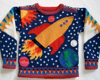 Knitting Pattern: Rocket Sweater Size Five Years