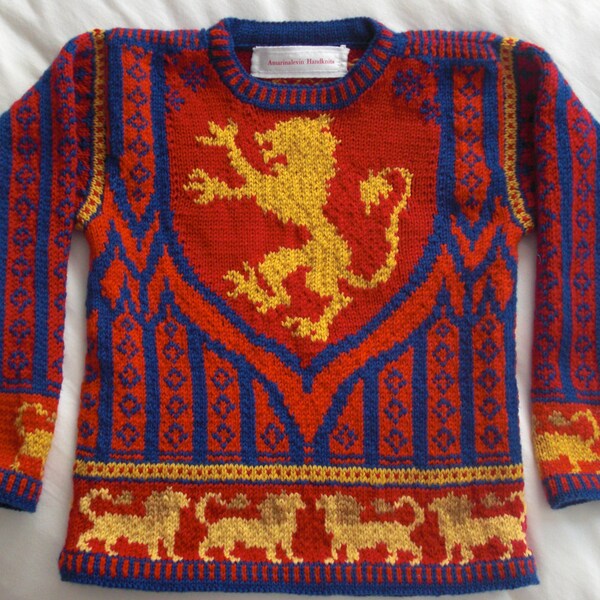 Lion Shield Sweater Size Five