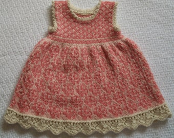 Knitting Pattern: Roses Dress Size Six Months