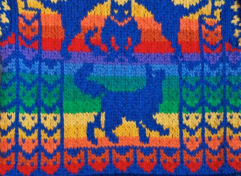 Knitting Pattern: Rainbow Animals Size Three Years image 3