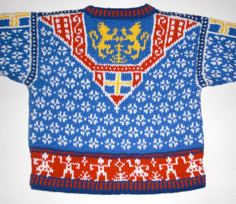 Knitting Pattern Swedish Shield Four Years Etsy