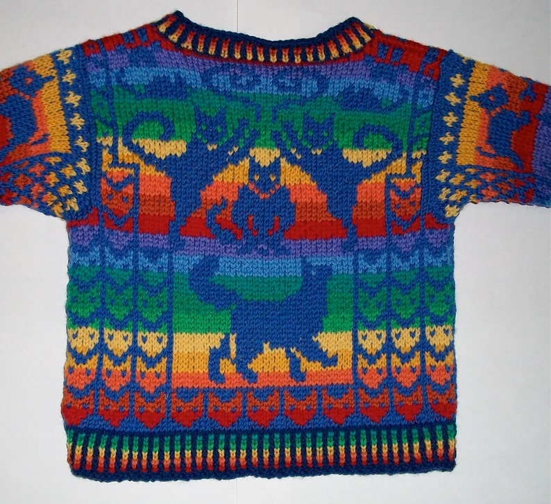 Knitting Pattern: Rainbow Animals Size Three Years image 2