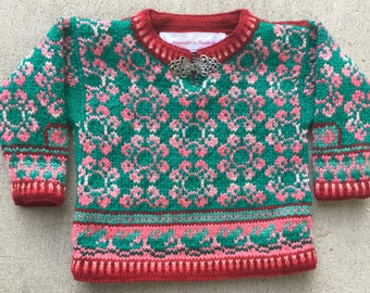 Round Flowers One Year Sweater