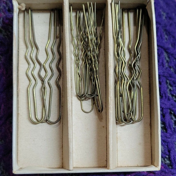 Vintage Box Liberty Bell Gold Hair Pins Assorted … - image 7