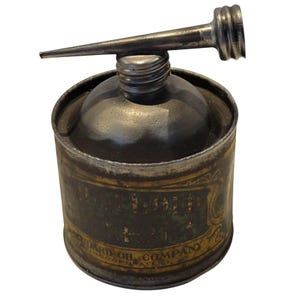 Vintage Standard Oil Company Household Lubricant Can Spout Screw Top Label