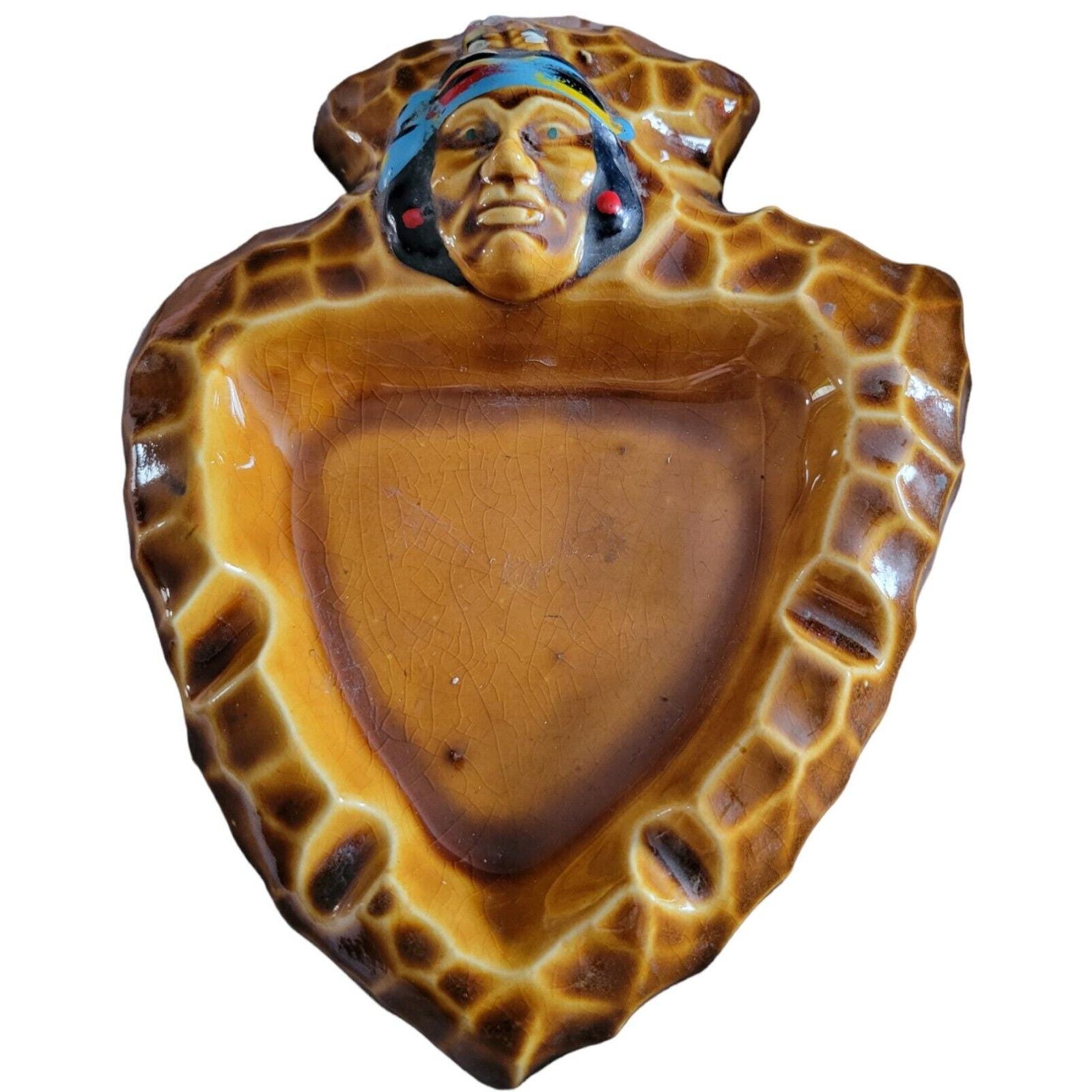 ネイティブ　インディアン　灰皿 Indian Head Ashtray - Etsy