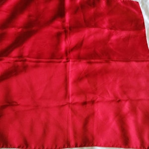 Vintage Pure Silk Handkerchief Pocket Square Italy Crimson Red Hemmed Edge 17in