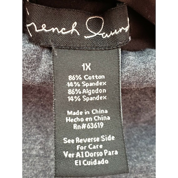 French Laundry Waist Shaping Leggings Charcoal Gray Women's Sz1x