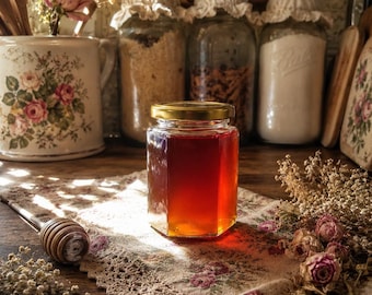 North Carolina Pure Honey 12.oz in a Glass Jar, Honey Sweetener, Sugar Substitute