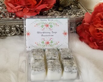 Blackberry Sage Protection Wax Melts, Soy Wax, Wax melts, Spell Melts