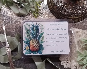 Pineapple Sage Melts, Soy Melts, Wax Melts, Scented Wax