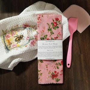 1 Beeswax Food Wrap, Shabby Chic Food Wrap, Eco Friendly, Living Green, Zero Waste, Reusable Food Wrap, XXL Wrap 20&quot; x 20&quot;