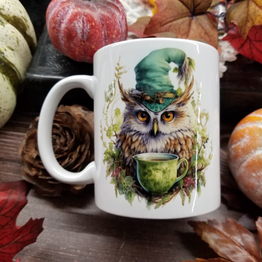 Witch Owl Mug, Owl Mug, Witchy Mug