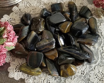 Blue Tiger's Eye Stone, Polished Gemstone, stone