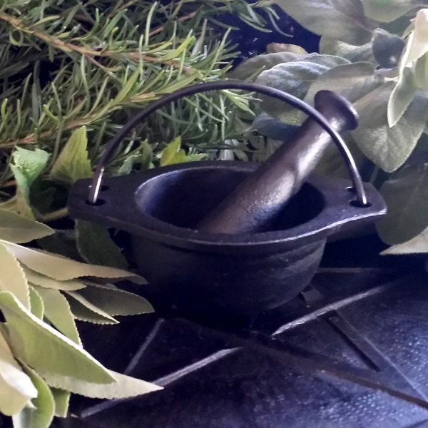 Cast Iron Mortar and Pestle