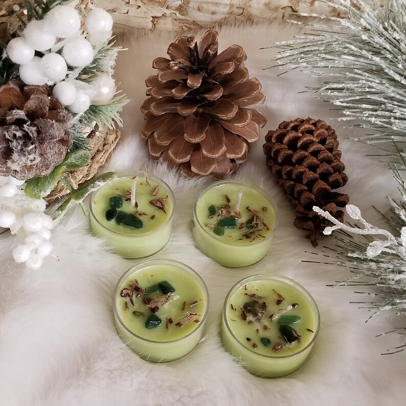 Bayberry Tea Lights 4 Pack Soy New Years Prosperity Candles Etsy