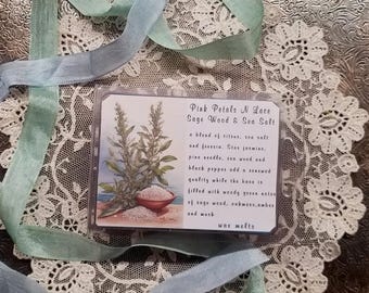 Sage Wood Sea Salt Scented Wax
