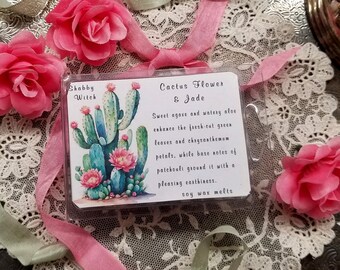 Cactus Flower and Jade Soy Melts, Scented Wax Melts