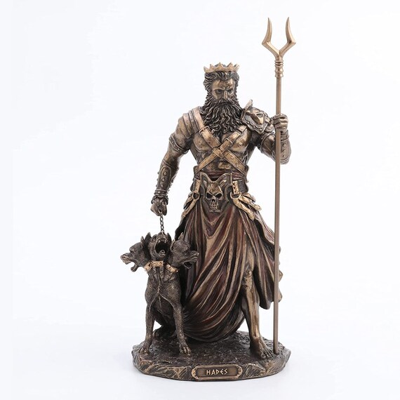 Hades Greek God of the Underworld With Cerebrus Hell Hound Etsy