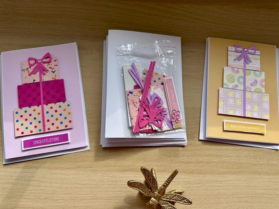 DIY Card Making Kit:  6 Handmade Greeting Cards with Guide Card
